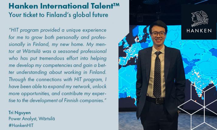Tri Nguyen got a mentor from Wärtsilä who helped him to develope his competencies and gain a better understanding about working in FInland.