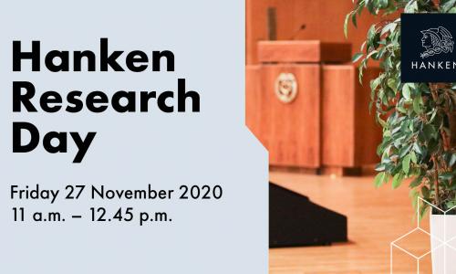 Banner Hanken Research Day 2020 