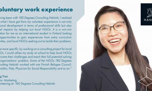 Voluntary work experience of Dung Tran at 180 Degrees Consulting Helsinki