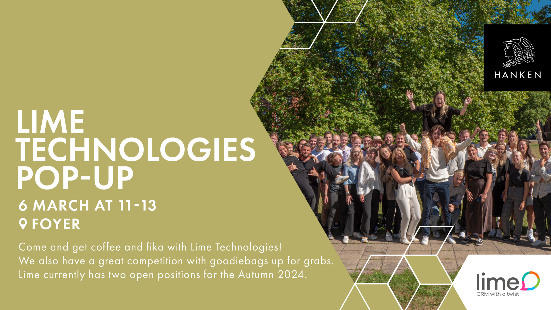 Lime Technologies pop-up at Hanken | Hanken