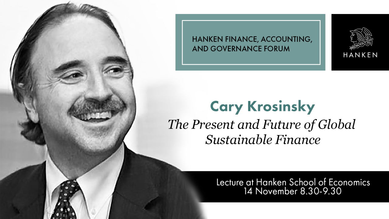 Cary Krosinsky on Global Sustainable Finance