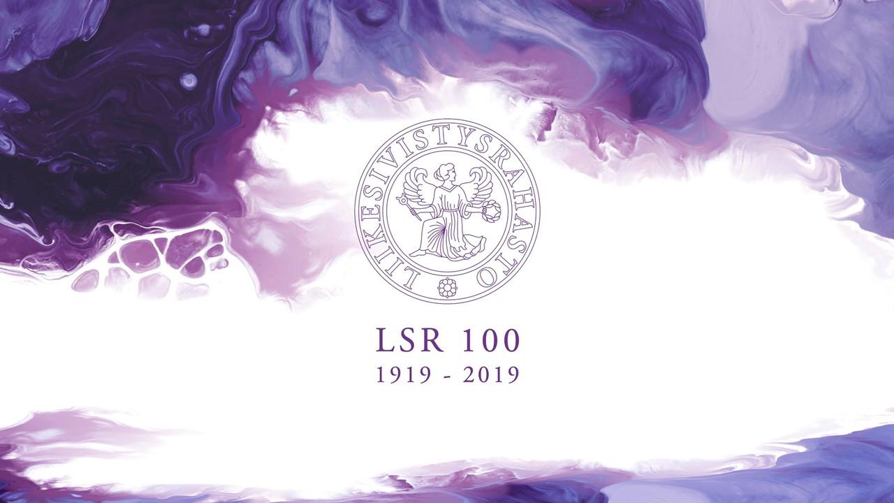 Logon för Liikesivistysrahasto 100 år.