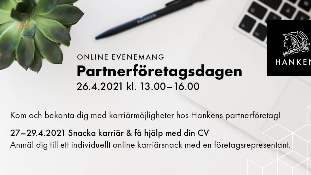 Banner med kort info om Partnerföretagsdagen