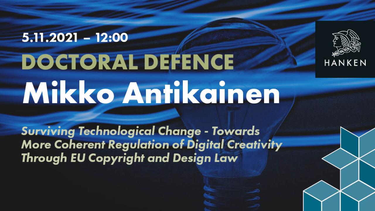 Mikko Antikainen disputation banner 2021