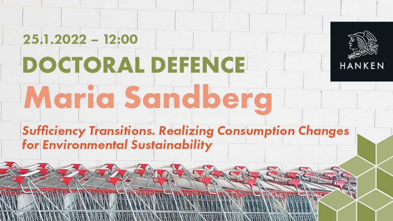 Maria Sandberg disputation banner 2022