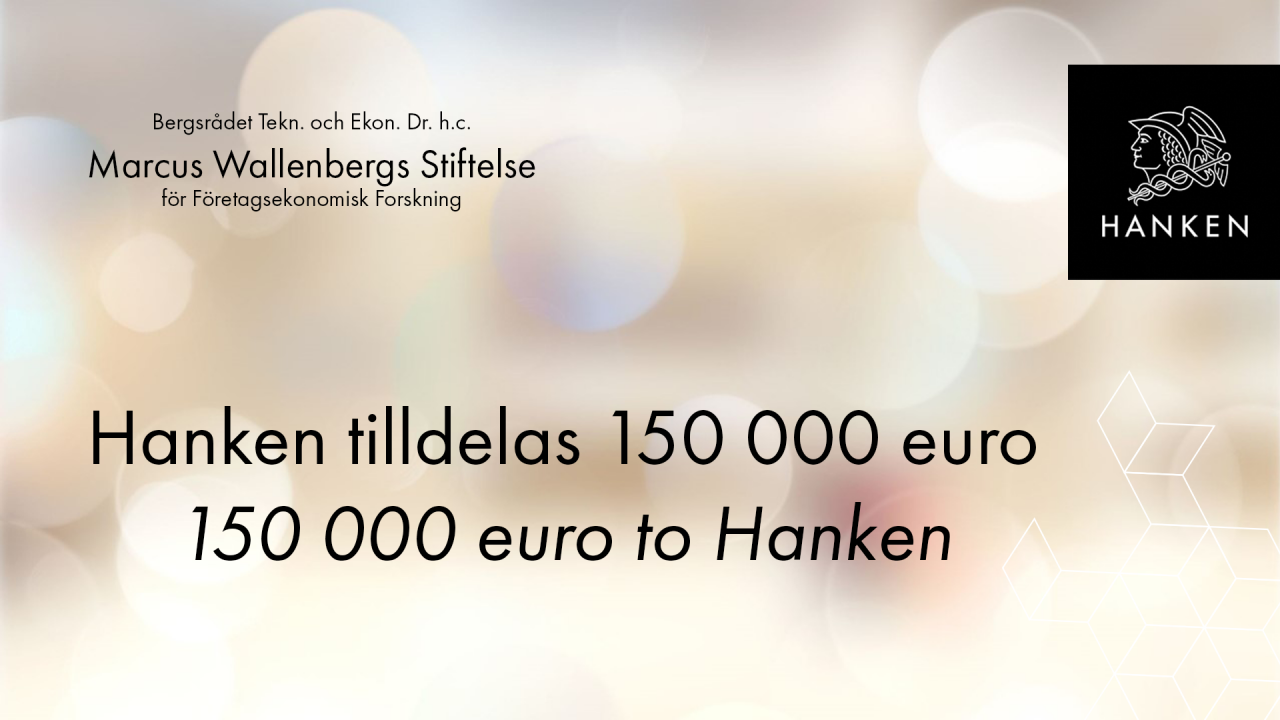 Marcus Wallenbergs Stiftelsen donerar 150 000 euro