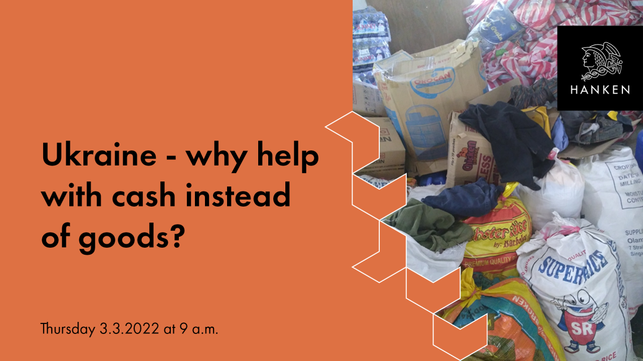 Picture: Ukraine - why help with cash instead of goods?