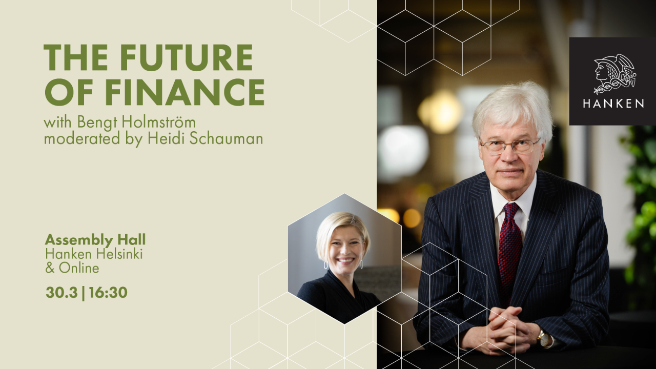 The Future of Finance with Bengt Holmström 30.3.2023