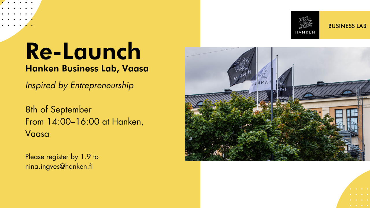 Banner med info om evenemanget