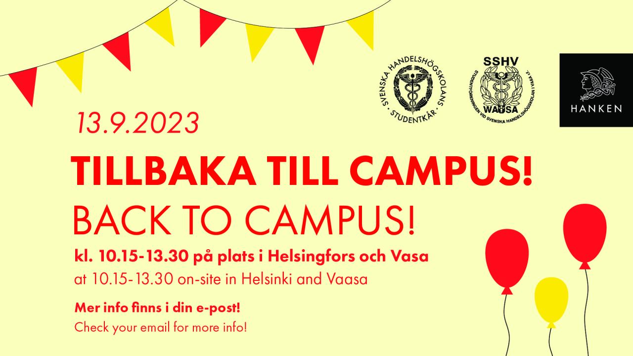 Back to campus banner