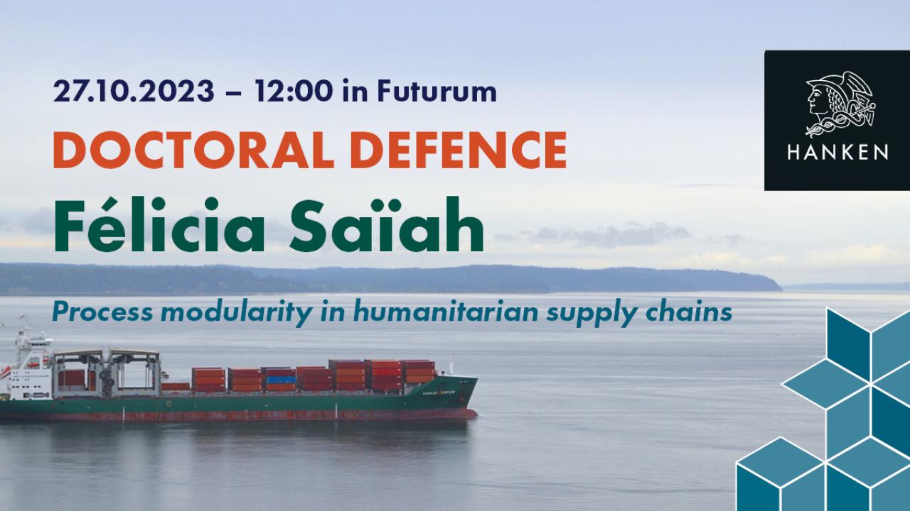 Leverantörsbåt på disputationsbanner 