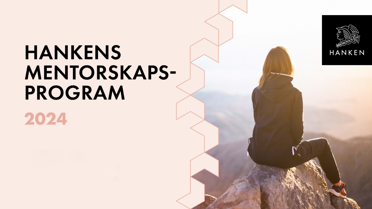 Hankens Mentorskapsprogram 2024 banner med dekorativ bild