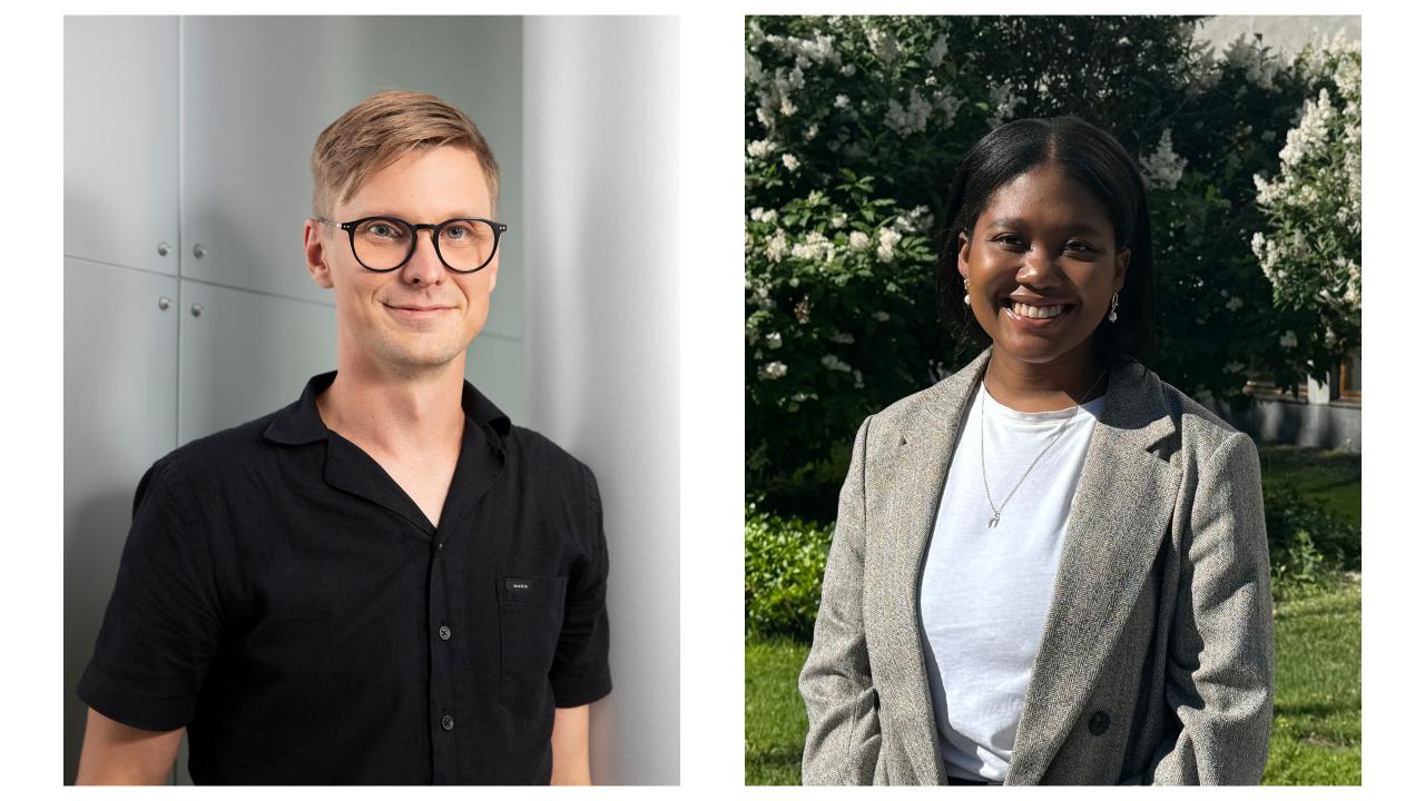 Porträttbild av Oskari Tinkanen och Magret Jokela