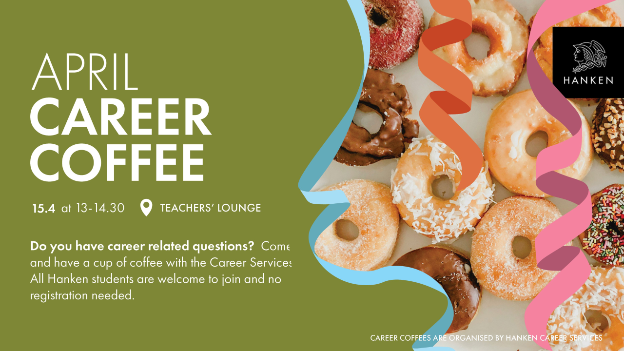 Career coffee 15.4 at 13-14.30