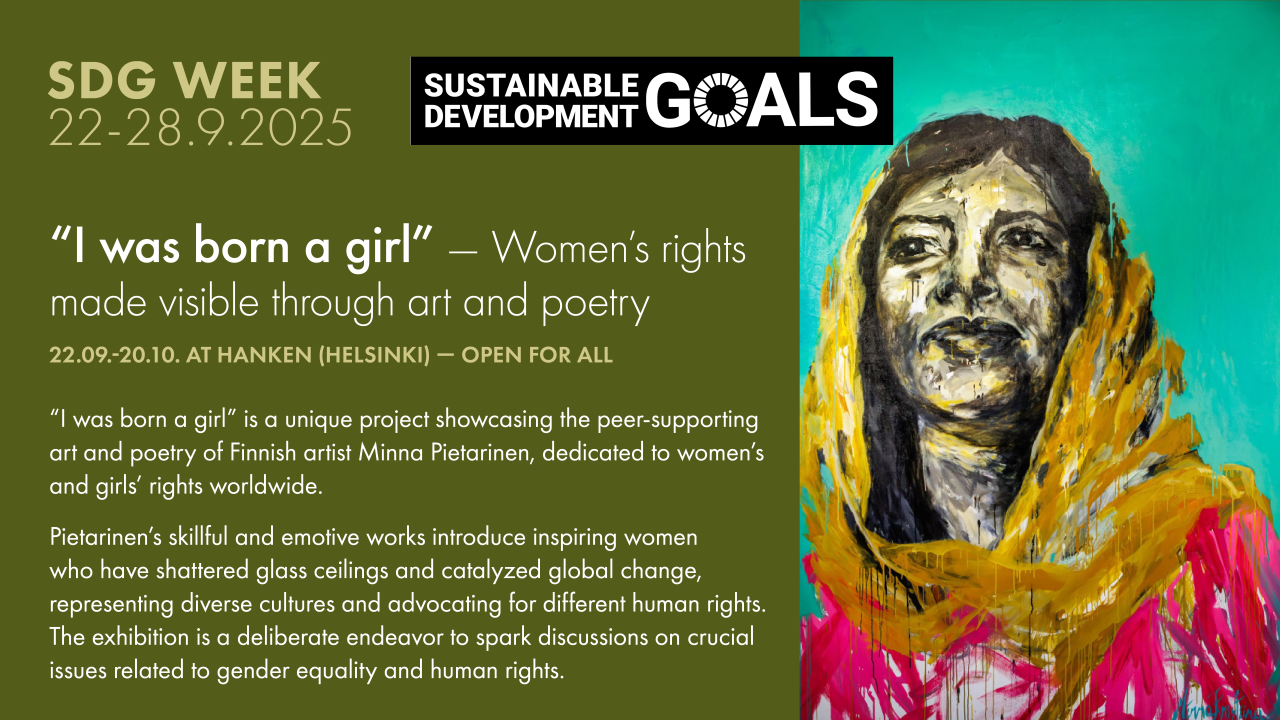 I was born a girl -art exhibition advertisement