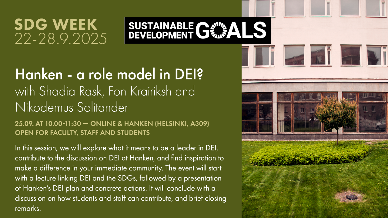 Hanken - a role model in DEI?