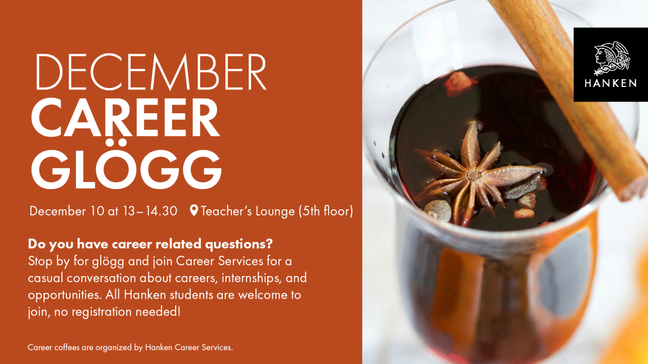 December Career Glögg 10.12 at 13-14.30