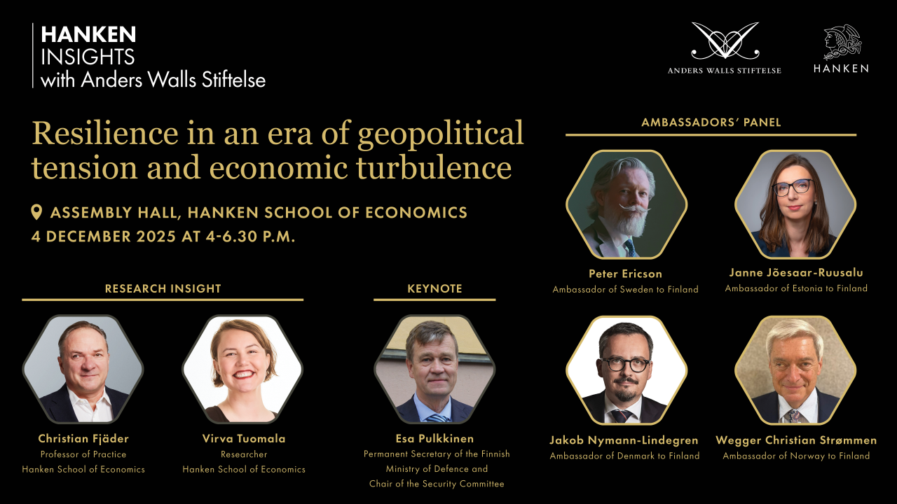 Banner för evenemanget med bilder på deltagarna