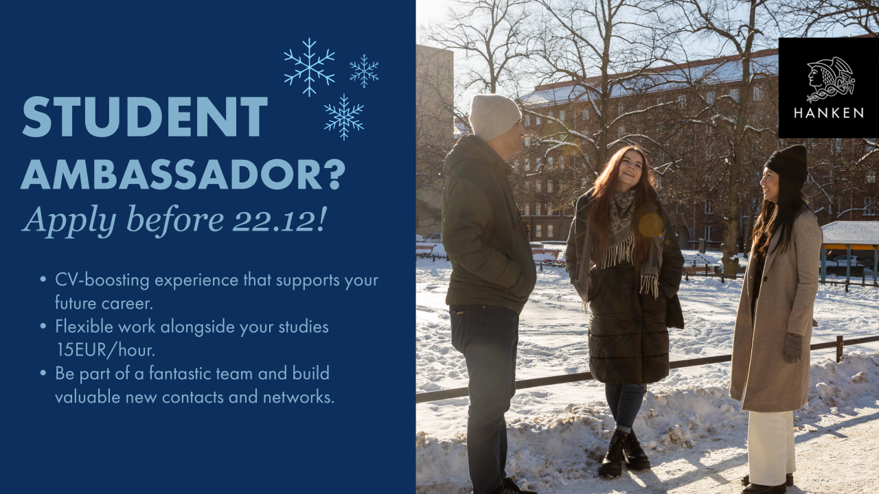 Winter and students chatting