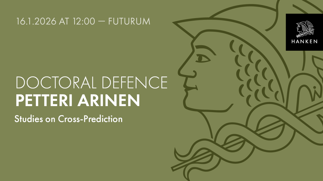 Disputationsbanner Petteri Arinen