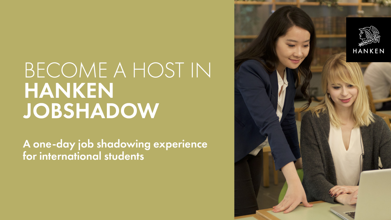 Become a host in Hanken Jobshadow