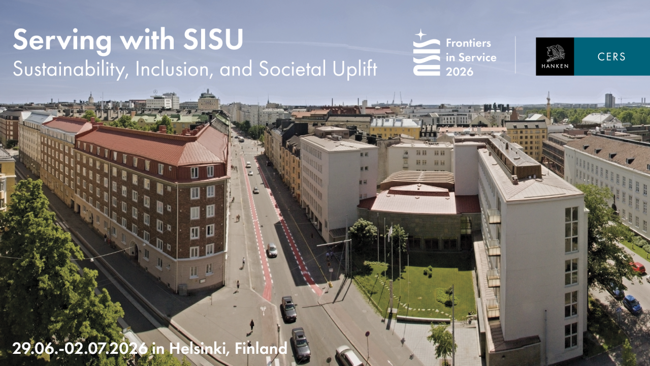Picture of Hanken's main building on a sunny day.