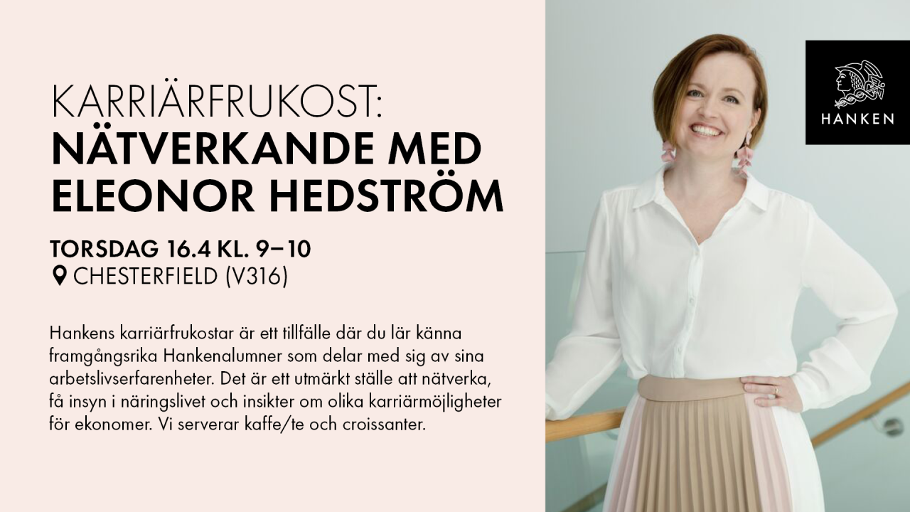 Karriärfrukost med Eleonor Hedström