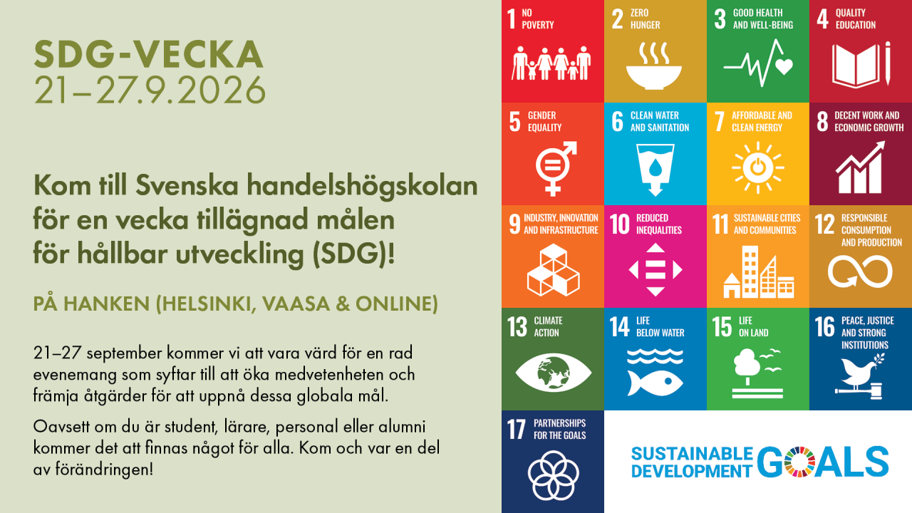 SDG veckan 2026 på svenska