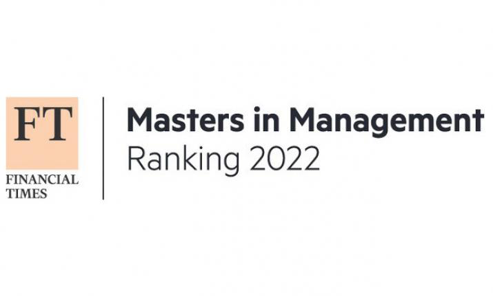 Text FT Masters in Management Ranking 2022