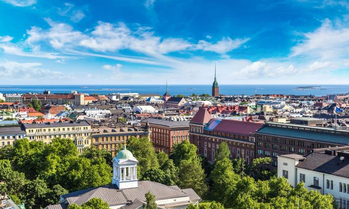 Panoramic view of Helsinki 