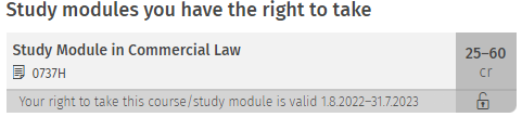 Commercial law module