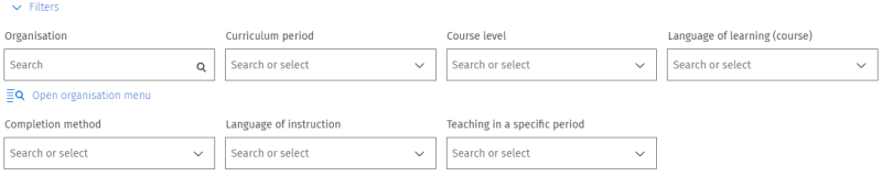 Search filters student