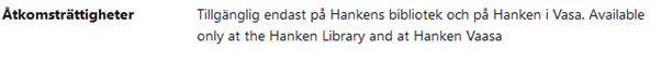 Pro gradun är endast tillgänglig i Hankens bibliotek.