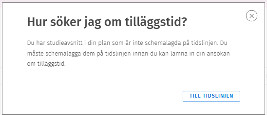 Måste schemalägga studieavsnitt
