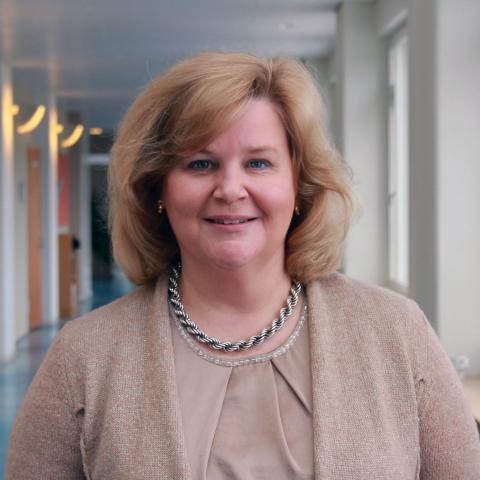 Karen Spens i Hankens korridor.