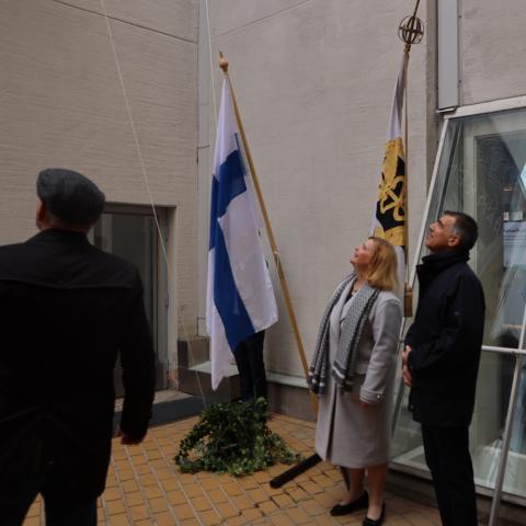 Rektor Karen Spens och VD Mikko Ayub