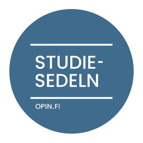 Studiesedelns logga med texten Studiesedeln och Opin.fi